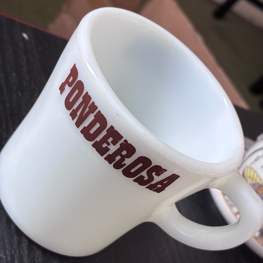 White Milk Glass Ponderosa Mug
